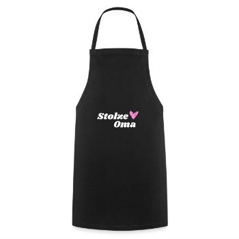 Stolze Oma Rente Rentner Geschenk - Kochschürze - Schwarz - Vorne - AI Model Male 185 dark (185cm)