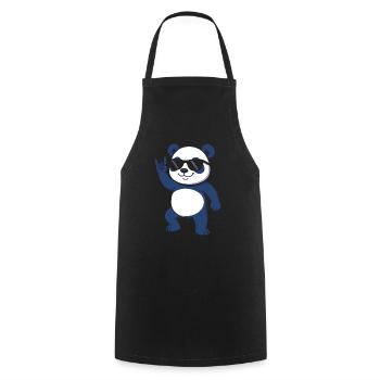 Süßer Panda – Lustiges Tier Design für Panda-Fans - Kochschürze - Schwarz - Vorne - AI Model Male 185 dark (185cm)
