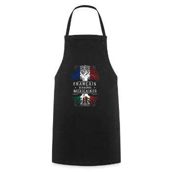 Racines Mexicaines - Tablier de cuisine - noir - Devant - AI Model Male 185 dark (185cm)
