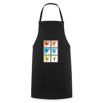 | du bonheur Tableau périodique des éléments - Tablier de cuisine - noir - Devant - AI Model Male 185 dark (185cm)