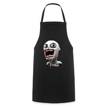 A Cute Cartoon Zombie No Coffee #3 - Kochschürze - Schwarz - Vorne - AI Model Male 185 dark (185cm)