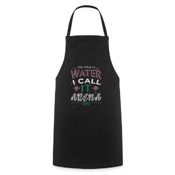 présent geek swim dad tshirts eau - Tablier de cuisine - noir - Devant - AI Model Male 185 dark (185cm)