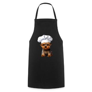 Yorkshire Terrier Restaurateur Chien Chiot Cuisine Chien - Tablier de cuisine - noir - Devant - AI Model Male 185 dark (185cm)