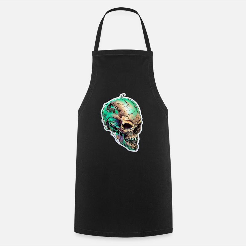 Alien Skull - Cooking Apron - black