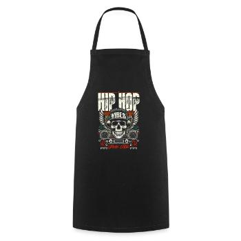 Vintage Skull & Recording Console Hip Hop Vibes - Cooking Apron - black - Front - AI Model Male 185 dark (185cm)