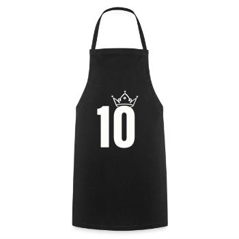 10 Crowns - Cooking Apron - black - Front - AI Model Male 185 dark (185cm)