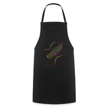 Poetry Guitar | Music, concert, music school - Cooking Apron - black - Front - AI Model Male 185 dark (185cm)