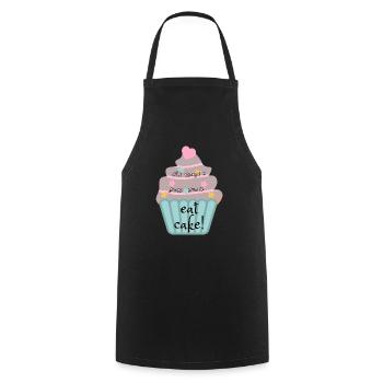 It's always a great time to eat cake! - Cooking Apron - black - Front - AI Model Male 185 dark (185cm)