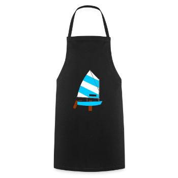 Sailing ship - Cooking Apron - black - Front - AI Model Male 185 dark (185cm)