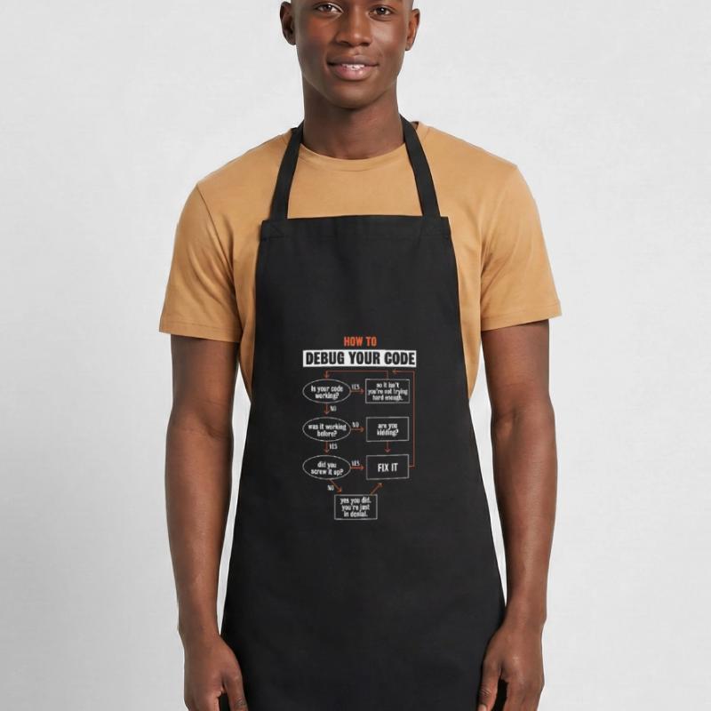 "How to debug your code" Funny Programmer Coding Cooking Apron