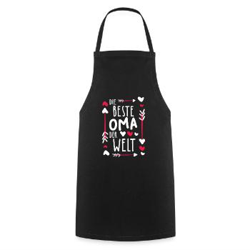Meilleur cadeau grand-mère du monde - Tablier de cuisine - noir - Devant - AI Model Male 185 dark (185cm)