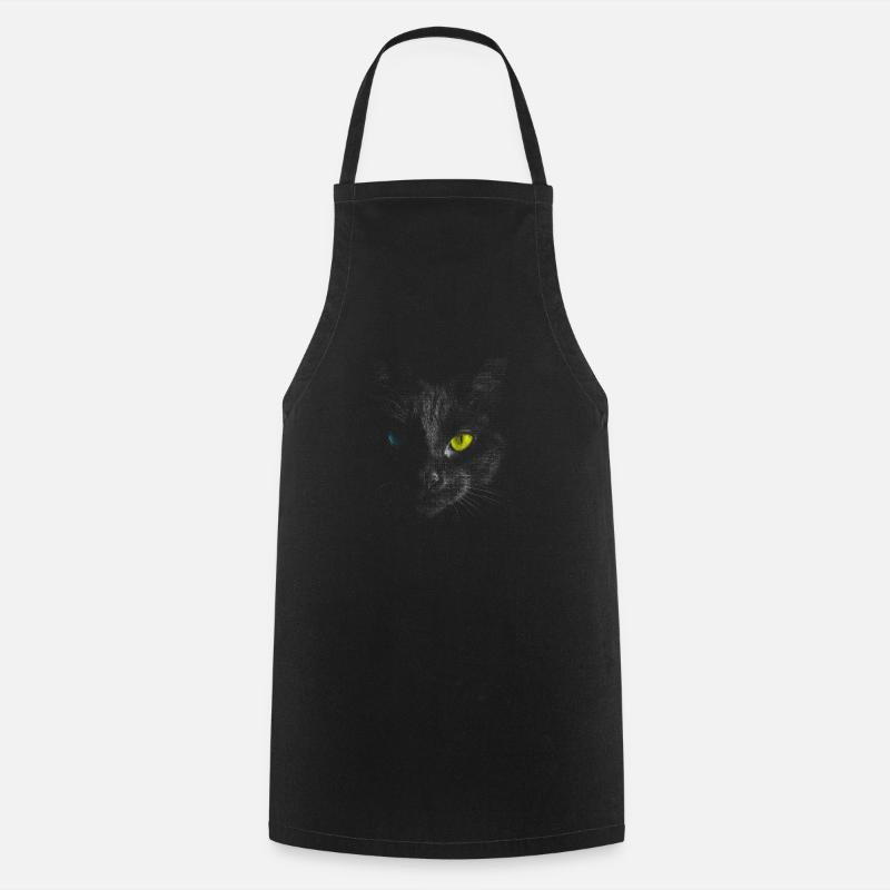 Schwarze Katze - Kochschürze - Schwarz