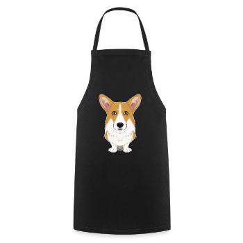 Welsh Corgi Lover I Dog Lover I Welsh Corgi - Cooking Apron - black - Front - AI Model Male 185 dark (185cm)