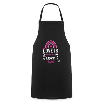 Love is patient, love is kind - Cooking Apron - black - Front - AI Model Male 185 dark (185cm)
