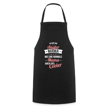 Maman pêcheuse comme une maman normale mais beaucoup plus cool - Tablier de cuisine - noir - Devant - AI Model Male 185 dark (185cm)