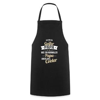 Golfer dad like a normal dad but much cooler - Cooking Apron - black - Front - AI Model Male 185 dark (185cm)