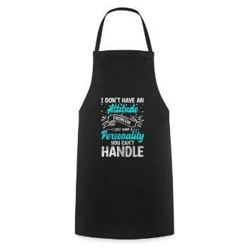 Waiter Specialist Funny Profession Service - Cooking Apron - black - Front - AI Model Male 185 dark (185cm)