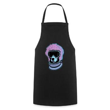 Synthwave Caniche Chien Chiot - Tablier de cuisine - noir - Devant - AI Model Male 185 dark (185cm)