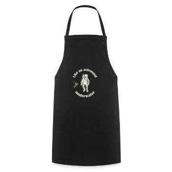 Astronaute plongeur. - Tablier de cuisine - noir - Devant - AI Model Male 185 dark (185cm)