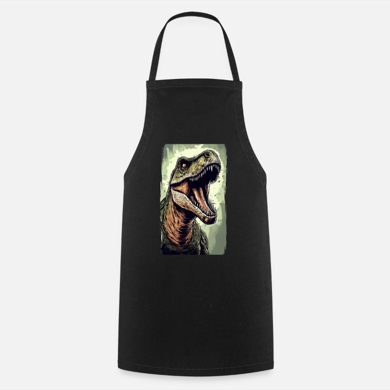 T-Rex - Cooking Apron - black
