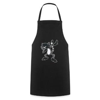 Lémurien Dabbing - Tablier de cuisine - noir - Devant - AI Model Male 185 dark (185cm)