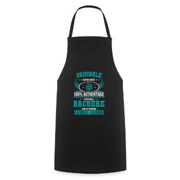 Authentique et véritable archère - Originale - Tablier de cuisine - noir - Devant - AI Model Male 185 dark (185cm)