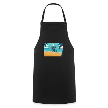 Profitez de l’été - Tablier de cuisine - noir - Devant - AI Model Male 185 dark (185cm)