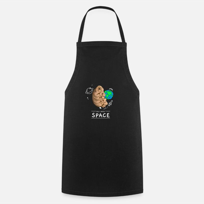 Fly into space - Cooking Apron - black