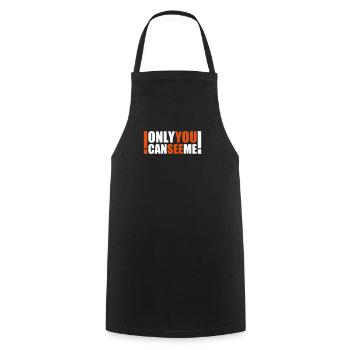 only you can see me - Cooking Apron - black - Front - AI Model Male 185 dark (185cm)