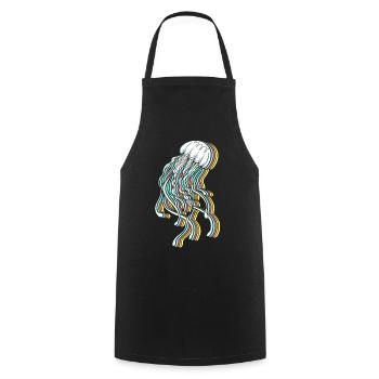 Jellyfish Children's Birthday Kids - Cooking Apron - black - Front - AI Model Male 185 dark (185cm)