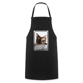 Siamkatze ganz süss und frech. - Kochschürze - Schwarz - Vorne - AI Model Male 185 dark (185cm)