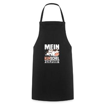 Da ist Mein Kuhschel Schlafshirt Lustiges Kuh - Kochschürze - Schwarz - Vorne - AI Model Male 185 dark (185cm)