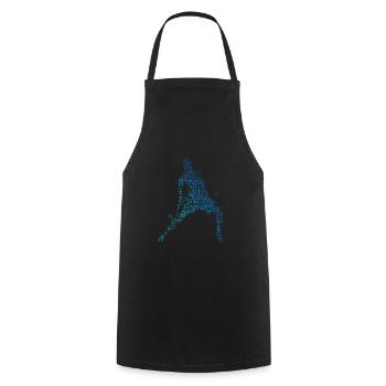 Women's Hockey Floorball Indoor Bandy - Cooking Apron - black - Front - AI Model Male 185 dark (185cm)