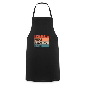 C’est ma viande Smoking Shirt BBQ Lover Barbecue - Tablier de cuisine - noir - Devant - AI Model Male 185 dark (185cm)