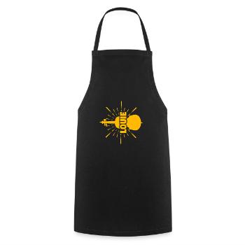 Cadeau Louie - Tablier de cuisine - noir - Devant - AI Model Male 185 dark (185cm)