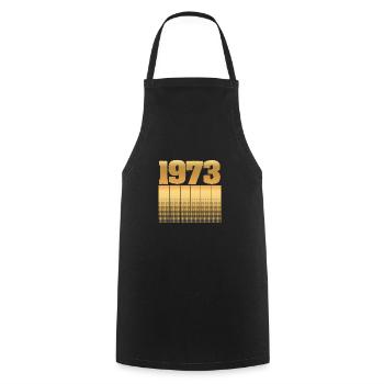 1973 - Cooking Apron - black - Front - AI Model Male 185 dark (185cm)