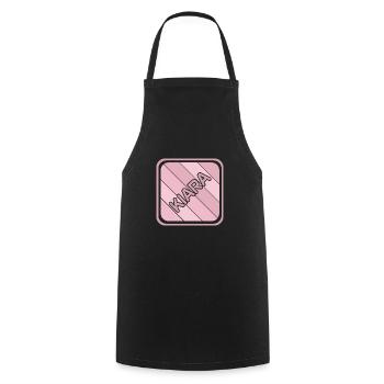 First name Kiara - Cooking Apron - black - Front - AI Model Male 185 dark (185cm)