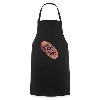 1956 - Cooking Apron - black - Front - AI Model Male 185 dark (185cm)