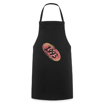 1993 - Cooking Apron - black - Front - AI Model Male 185 dark (185cm)