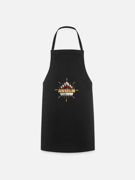 Geschenk für Anselm - Kochschürze - Schwarz