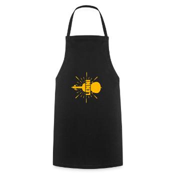Gift for Lenni - Cooking Apron - black - Front - AI Model Male 185 dark (185cm)