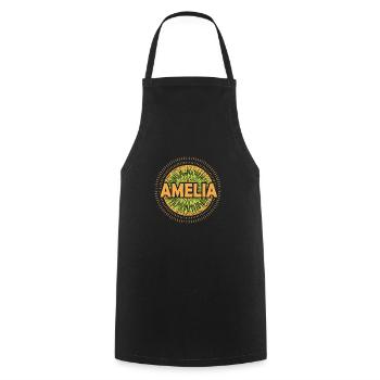 Geschenk für Amelia - Kochschürze - Schwarz - Vorne - AI Model Male 185 dark (185cm)