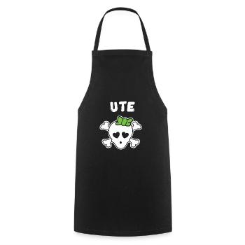 Pirate Ute Design for Girls and Women - Cooking Apron - black - Front - AI Model Male 185 dark (185cm)