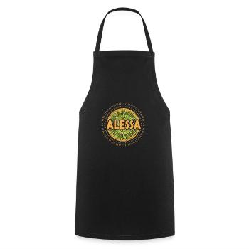 Alessa comme idée cadeau - Tablier de cuisine - noir - Devant - AI Model Male 185 dark (185cm)