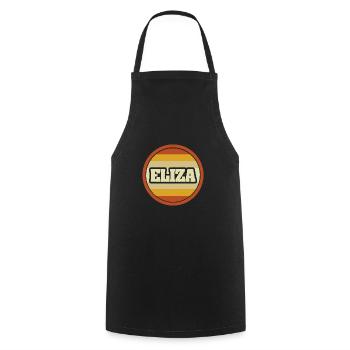 Geschenk für Eliza - Kochschürze - Schwarz - Vorne - AI Model Male 185 dark (185cm)