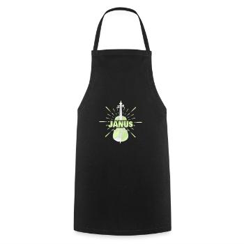 Janus as a string instrument - Cooking Apron - black - Front - AI Model Male 185 dark (185cm)
