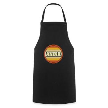 Cadeau pour Anina - Tablier de cuisine - noir - Devant - AI Model Male 185 dark (185cm)