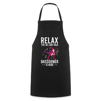 Bassoonist for bassoon orchestra and bassoonist - Cooking Apron - black - Front - AI Model Male 185 dark (185cm)