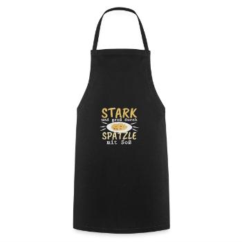 Spaetzle Schwabe Bathing Sauce Heavily Growing Children - Cooking Apron - black - Front - AI Model Male 185 dark (185cm)