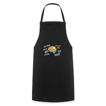 Cyclisme - Anatomie du cerveau d’un cycliste - Tablier de cuisine - noir - Devant - AI Model Male 185 dark (185cm)